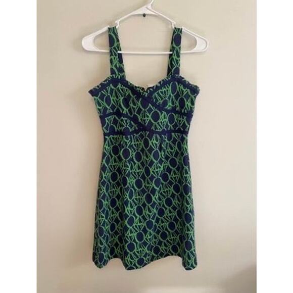 Lilly Pulitzer Green/blue 15545 Short Casual DressSize: US: 2 - Picture 1 of 9